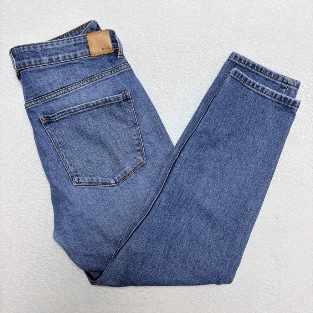 Dish Denim Womens High Rise Straight Leg Jeans Blue Medium Wash W31 L27‎ DS0436